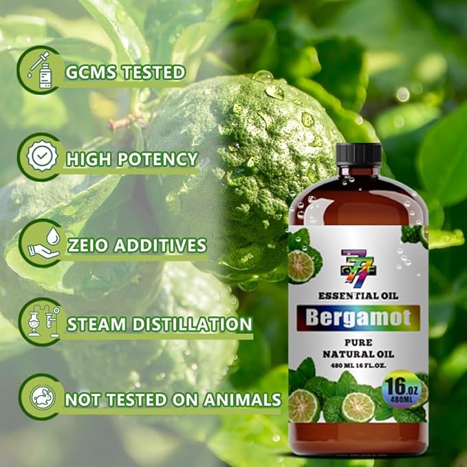 Bergamot Essential Oil(16oz / 480ml) - Bergamot Oils Used in diffusers, humidifiers, Home Baths, Cleaning Products, Yoga, DIY Soaps and DIY Scented Candles - Bloomnest