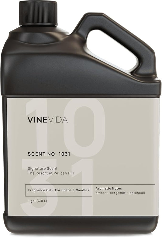 VINEVIDA Scent NO. 1031 Fragrance Oil for Cold Air Diffusers - 1 Gallon (8lbs) - Inspired by: The Resort at Pelican Hill Hotel Fragrance Diffuser Oil - Hotel Scents for Home - Diffuser Oil VINEVIDA