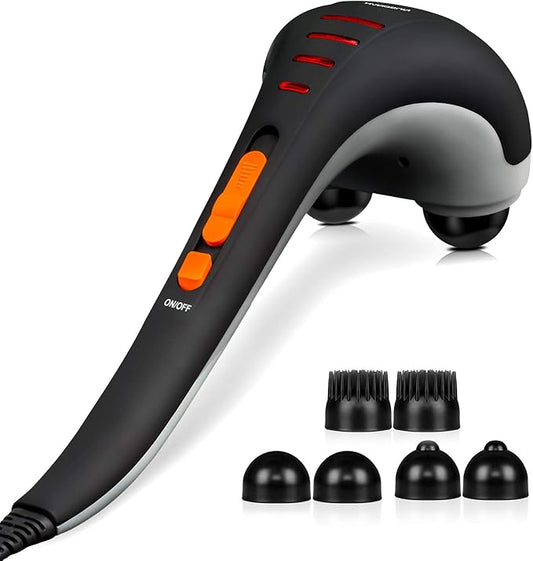 HANGSUN Handheld Neck Back Massager for Pain Relief Deep Tissue, Double Head Full Body Percussion Massage MG400 for Shoulder, Leg, Foot, Muscles - Bloomnest