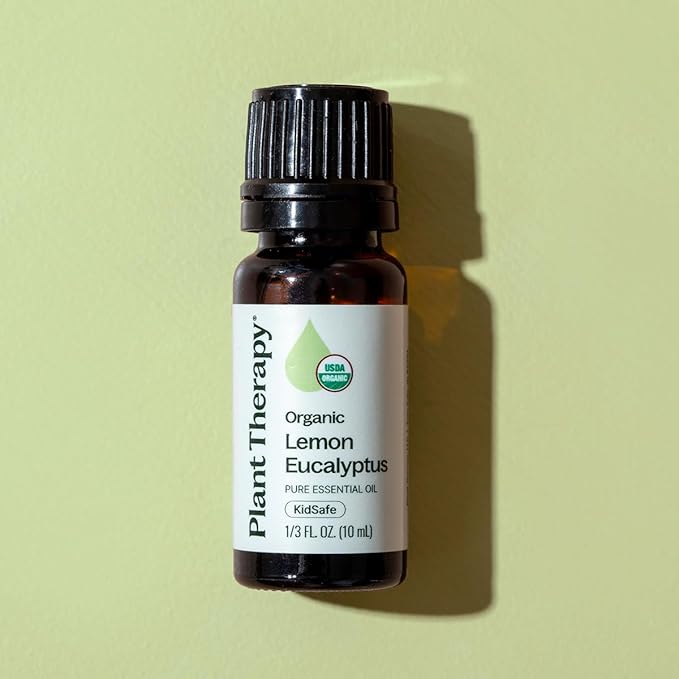 Plant Therapy Organic Lemon Eucalyptus Essential Oil 100% Pure, USDA Certified Organic, Undiluted, Natural Aromatherapy, Therapeutic Grade 10 mL (1/3 oz) - Bloomnest