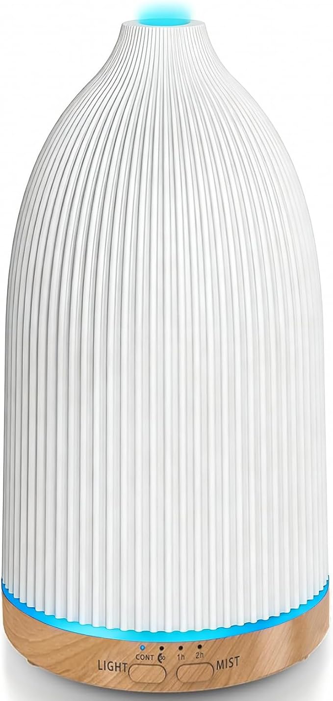 URPOWER 100ML Essential Oil Diffusers for Home with 7 LED Color Changing Lights, Timer & Auto-Off Ultrasonic Aromatherapy Diffuser Cool Mist Humidifer Scent Diffuser for Bedroom, Office, Yoga - Bloomnest