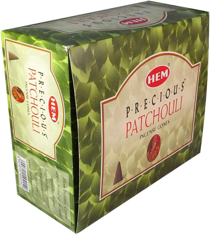 Precious Patchouli Incense Cones and Cone Incense Burner Bundle Insence Insense Hem Incense