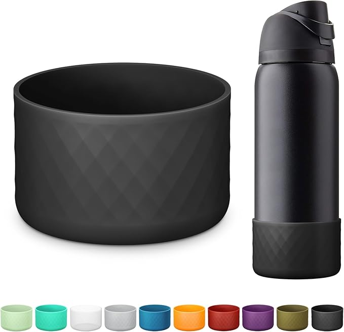 Silicone Boot for Owala Water Bottle 24 oz 32 oz 40 oz, Anti-Slip Protective Sleeve for FreeSip/Twist/Flip Stainless Steel Water Bottles Accessories BEONSKY