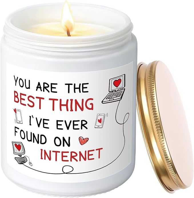 MOASITN Candles for Women Men, Valentines Day, Birthday, Anniversary Romantic & Funny Candle for Girlfriend, Boyfriend, Wife, Friends, Best Thing I Found on The Internet Scented Candles for Her Him - Bloomnest