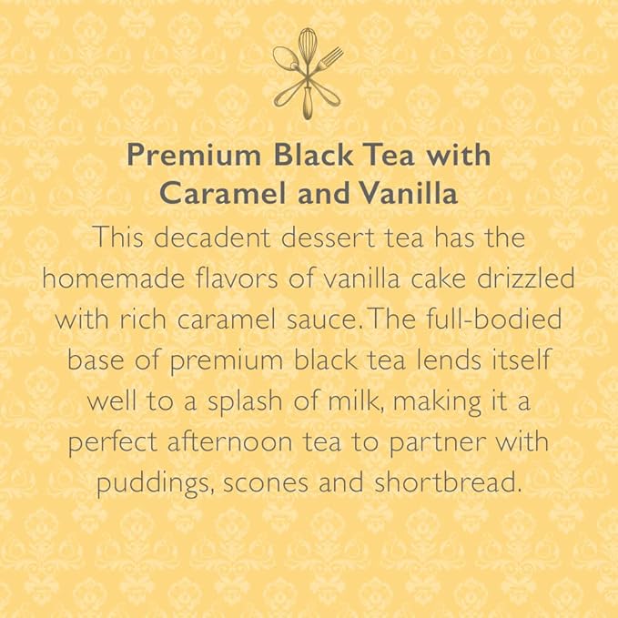 The Republic of Tea Downton Abbey Mrs. Patmore's Pudding Tea, 36 Tea Bags, Caramel Vanilla Black Tea - Bloomnest