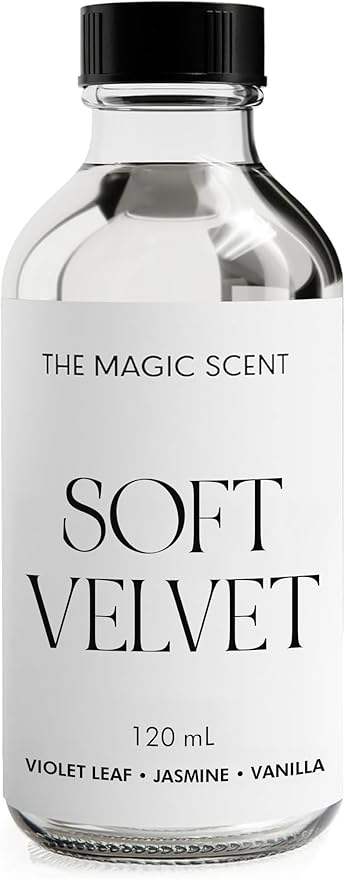 The Magic Scent Soft Velvet Diffuser Oil - Hotel & Home Luxury Scents - Diffuser Oil Scents for Home Designed for Use in All Diffusers - 4 fl oz, 120 mL - Bloomnest