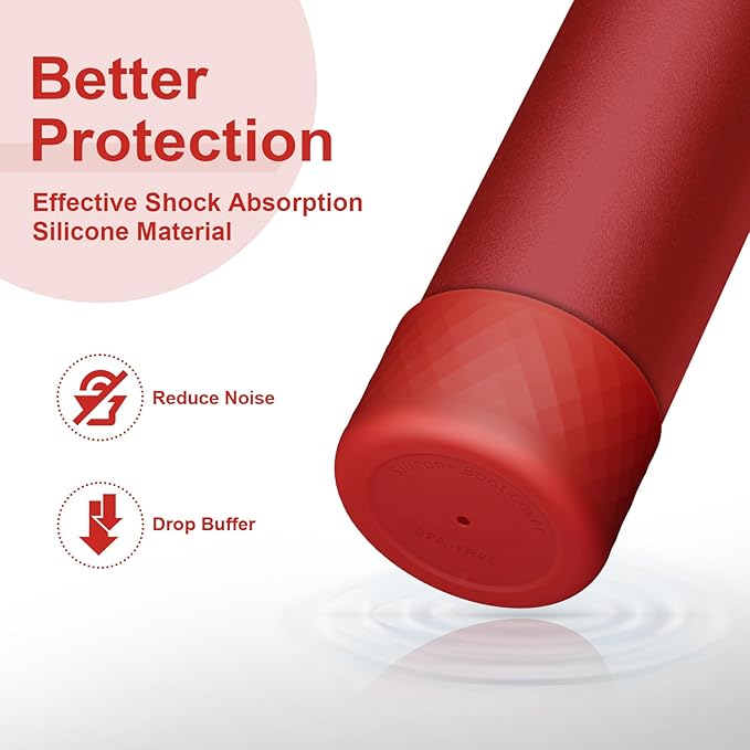 2PCS Silicone Water Bottle Boot for Owala 24oz 32oz 40oz, Anti-Slip Protective Sleeve Bottom Bumper Protector for FreeSip, Twist, and Flip Stainless Steel Water Bottles Alwenid