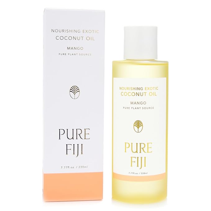 PURE FIJI Nourishing Exotic Coconut Body Oil, Mango (7.7 fl oz/230ml)