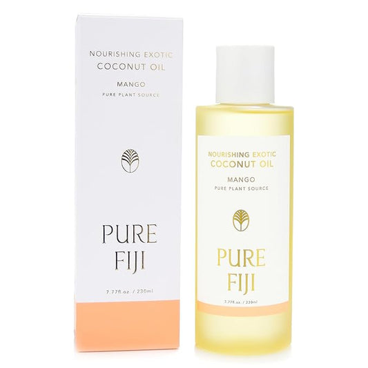 PURE FIJI Nourishing Exotic Coconut Body Oil, Mango (7.7 fl oz/230ml)