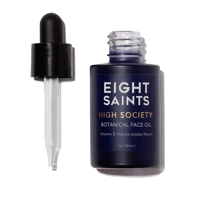 Eight Saints High Society Botanical Face Oil, Natural and Organic Anti Aging Facial Oil with Jojoba, Vitamin E, Marula, and Neroli, 1 Ounce - Bloomnest