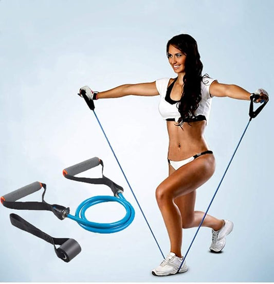 Single Resistance Bands, Workout Bands with Handles and The Exercise Bands with Door Anchor, Suitable for Resistance Training, Physical Therapy, Home Workouts, Boxing Training