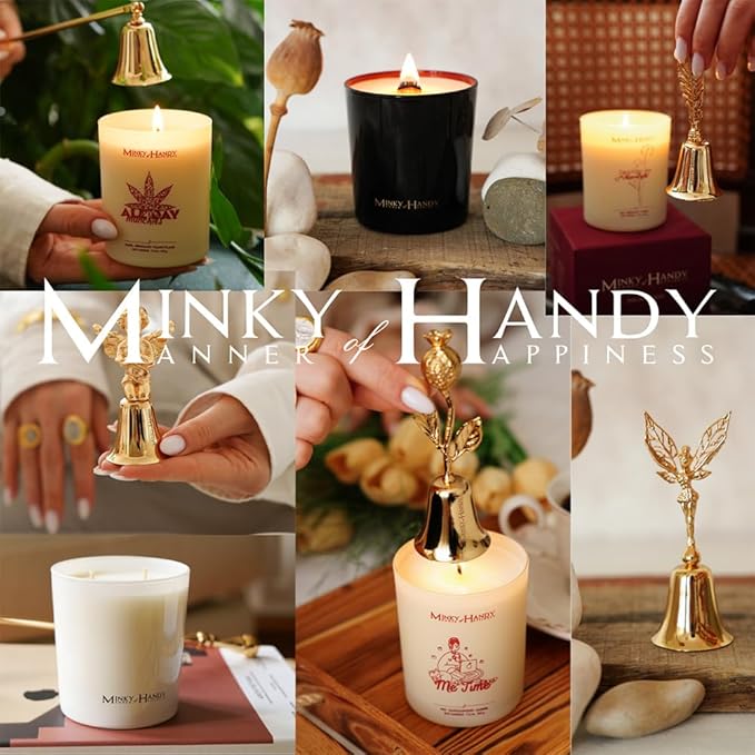 Hand Poured Soy Candles for Home Scented - Large 2 Wick White Jar Candle - Amber Cinamon Vanilla - Highly Scented - Long Lasting - Bloomnest