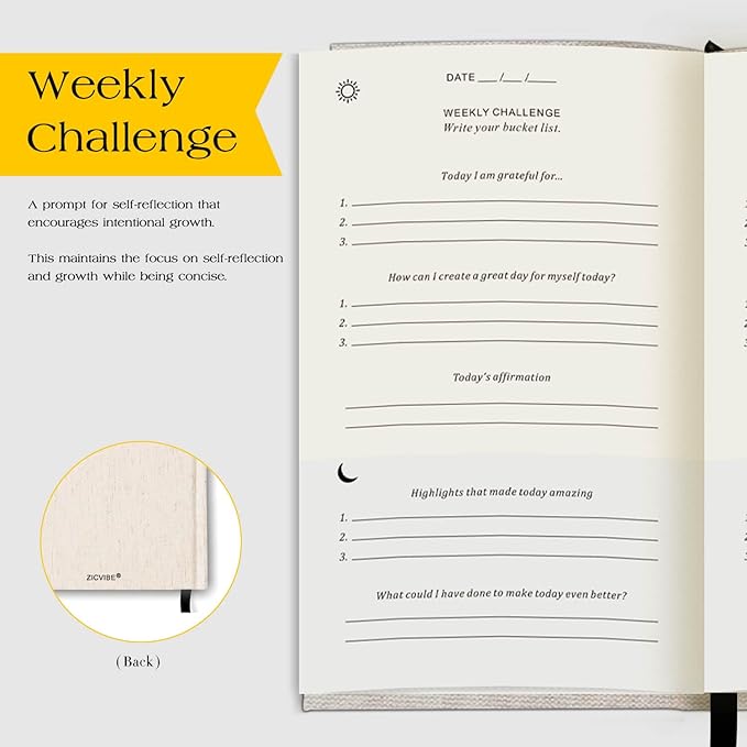 The Original Gratitude Journal - 5 Minute Gratitude Practice with Inspiring Prompts & Quotes for Mindfulness, Reflection & Personal Growth 2026 - Wellness Journal for Men & Women Bloomnest