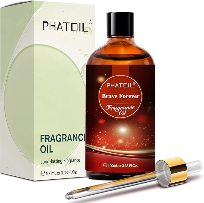 PHATOIL Brave Forever Fragrance Oils for Aromatherapy, 3.38FL.OZ Diffuser Oils for Home, Perfect for Aromatherapy, Humidifiers, Yoga, DIY Candle and Soap Making - 100ml - Bloomnest