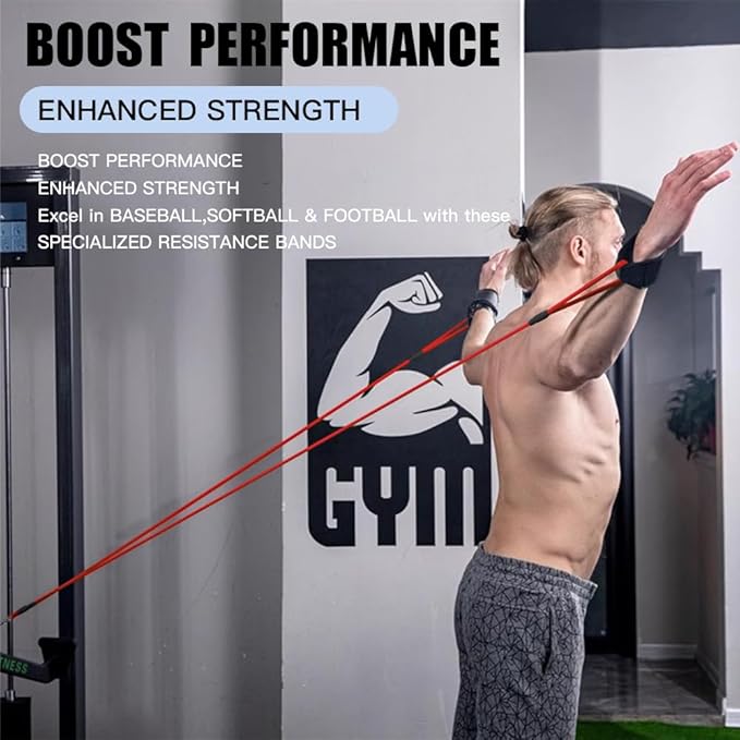 Baseball Softball Resistance Training Bands - Pitching Trainer and Arm Trainer for Pitching Arm Strength Throwing Warm up Stretching - Bloomnest