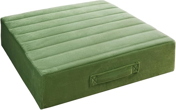 Codi Thick Replacement Couch Cushions, Upholstery Foam with Washable Covers for Sofa Cushion Chair Meditation - 24 × 24 × 5 Inch, High Density Foam, Green