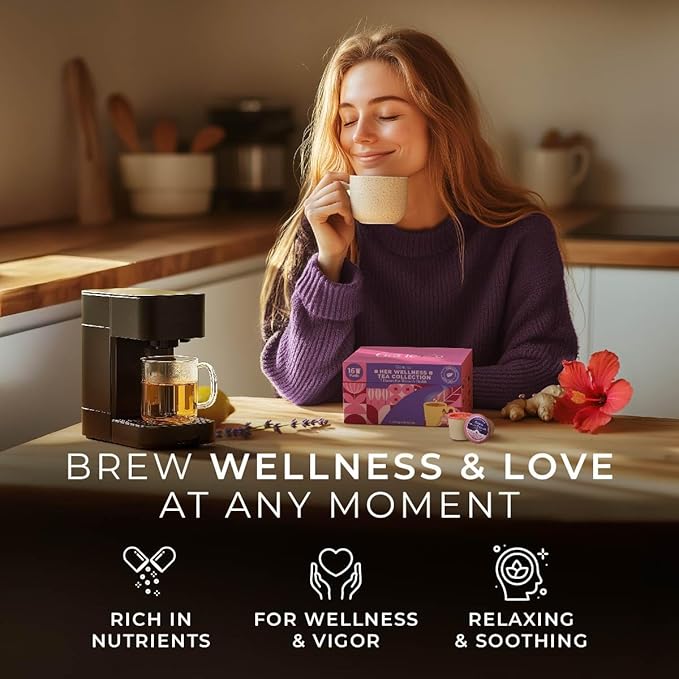 Gya Tea Co Her Wellness Tea Pod Collection Gift Set (16 Count) - Different Flavors Assorted Variety Pack - Bloomnest