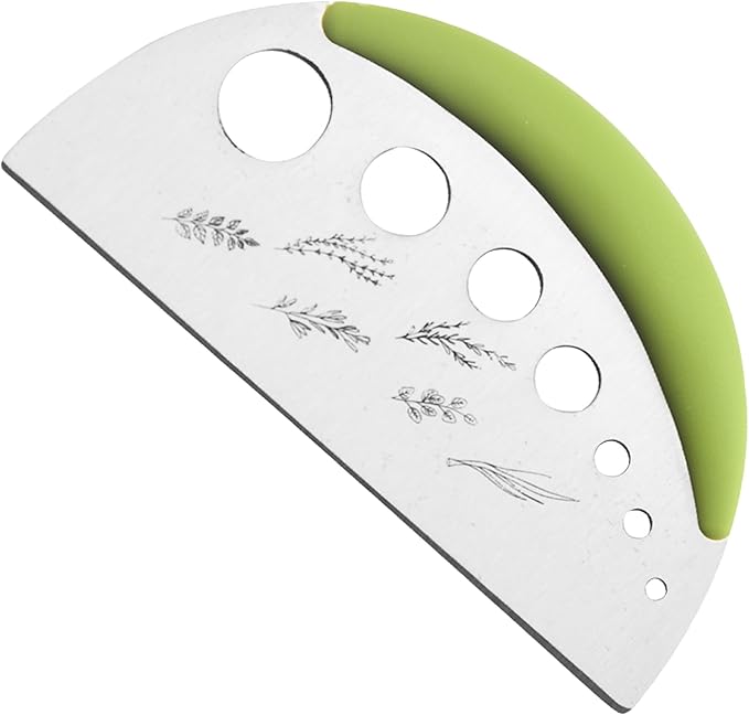 Herb Stripper and Herb Cutter 2 in 1,Herb Stripping Tool Herb Chopper Cilantro Chopper Best Kitchen Gadgets Presents for RV Owners Campers Chefs and Cooking Lovers,1PCS,Green,Stainless Steel,LXLVOUEG - Bloomnest