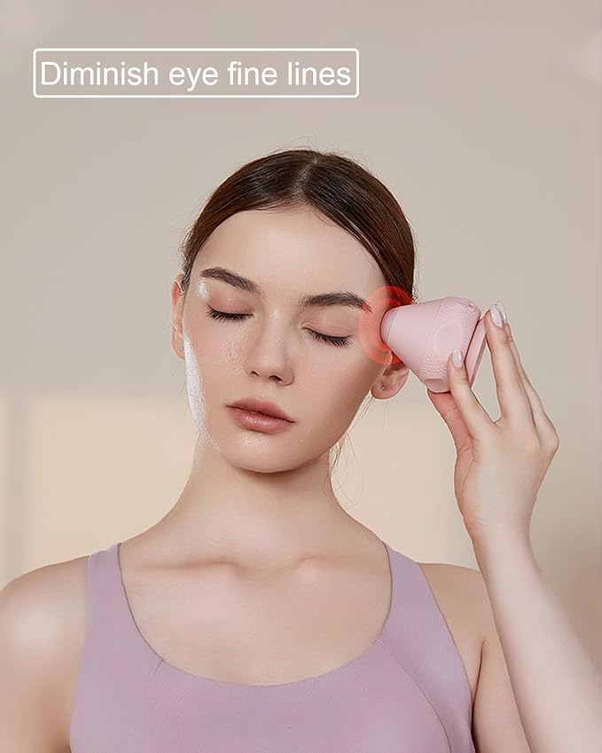 Massage Ball with Heat, Vibration Trigger Point Ball Silicone Self Massager for Deep Tissue Massage, Foot, Shoulder, and Lower Back, Rechargeable Vibrating Exercise Massage Device (Pink) AsinheInc