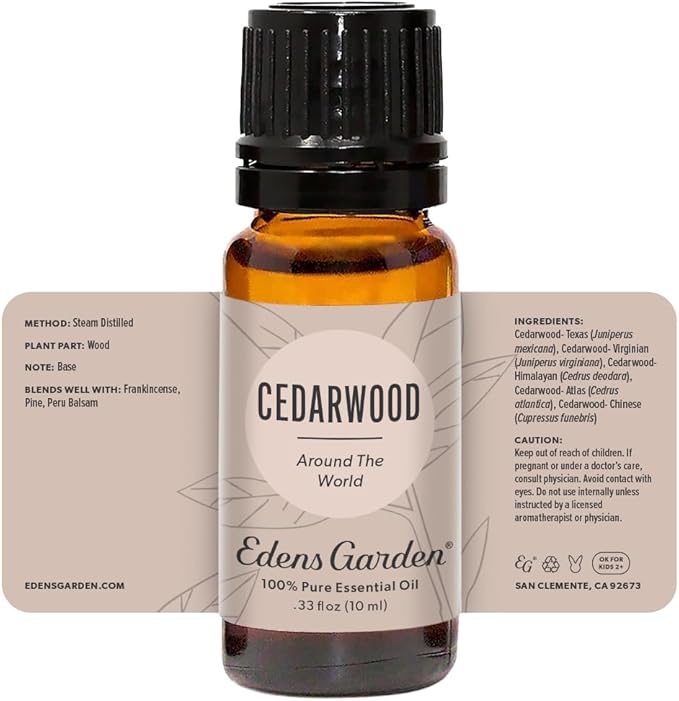 Edens Garden Cedarwood Around The World Essential Oil- 100% Pure Premium Grade, Undiluted, Natural, Therapeutic, Aromatherapy, The Best for Diffuser, Skin, Face, Hair 10 ml (.33 fl oz) - Bloomnest