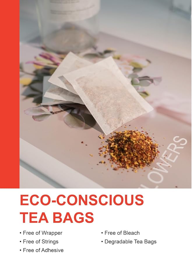 TeeLux Rose Hips Tea Bags, Premium Rosehip Herbal Tea, Fruity Flavor and Aroma, Caffeine-free, 100 Count - Bloomnest