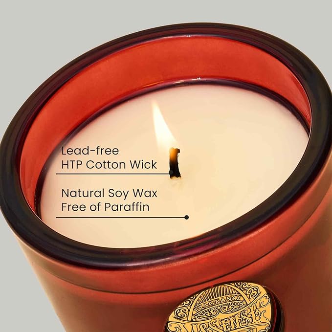 M&SENSE Natural Soy Candle | Wild Rose & Red | 9.2 oz, 50H Burn Time | Luxury Scented Candle for Relaxation, Gifting, Home Décor | Ideal for Bedroom, Office, Party Ambiance - Bloomnest