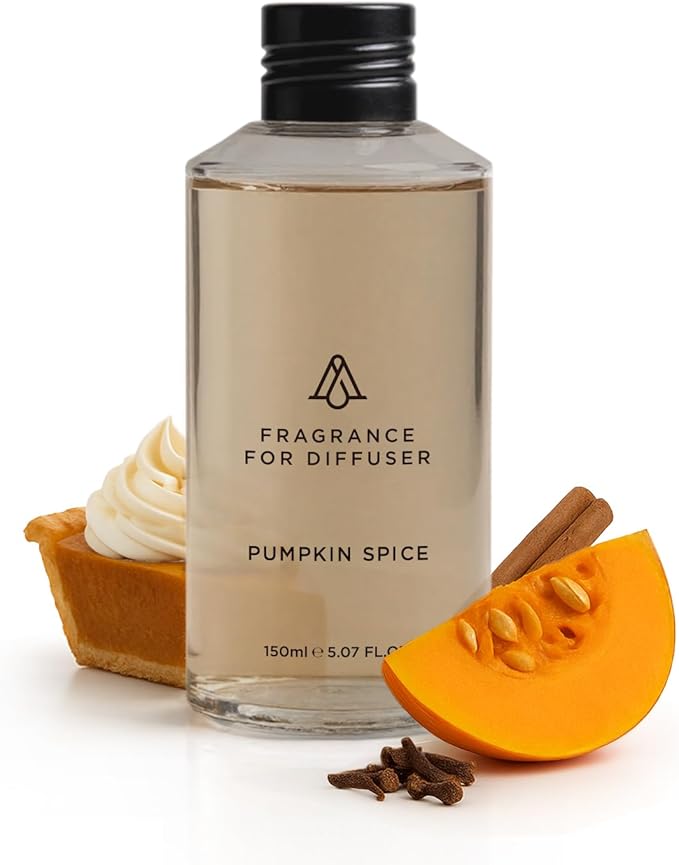 AromaPlan Hotel Scent Diffuser Oil Pumpkin Spice 5 Fl Oz (148ml) Fall Collection –Luxury Hotel & Home Fragrance Oil - Non Toxic - Made in USA - Bigger Bottle, Bolder Aroma & Longer Lasting - Bloomnest