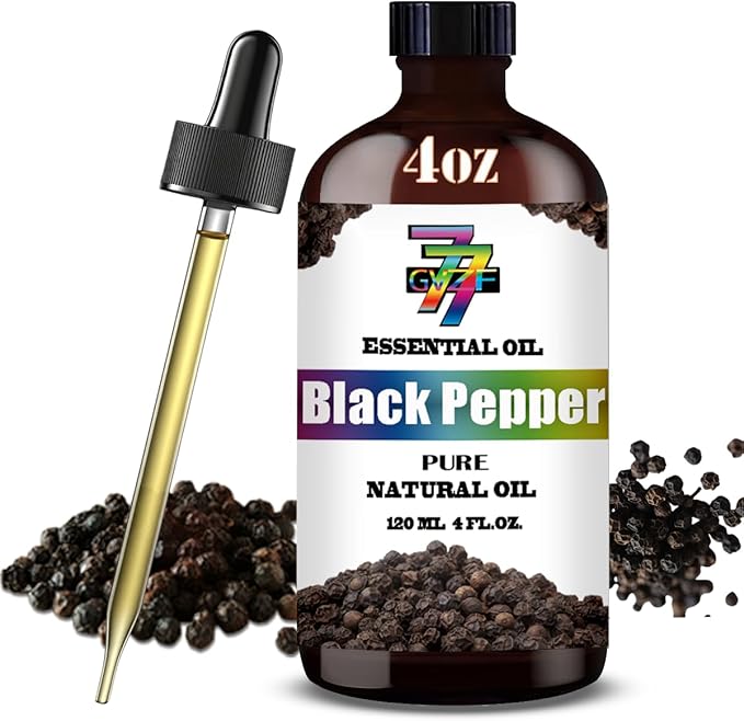 Black Pepper Essential Oil (4 oz/120 ml) — Black Pepper Oils for Aromatherapy, diffusers, humidifiers, Home fragrances, DIY Skincare, soap Making, DIY Candle, Relaxation, Yoga, and Meditation - Bloomnest