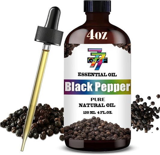 Black Pepper Essential Oil (4 oz/120 ml) — Black Pepper Oils for Aromatherapy, diffusers, humidifiers, Home fragrances, DIY Skincare, soap Making, DIY Candle, Relaxation, Yoga, and Meditation - Bloomnest