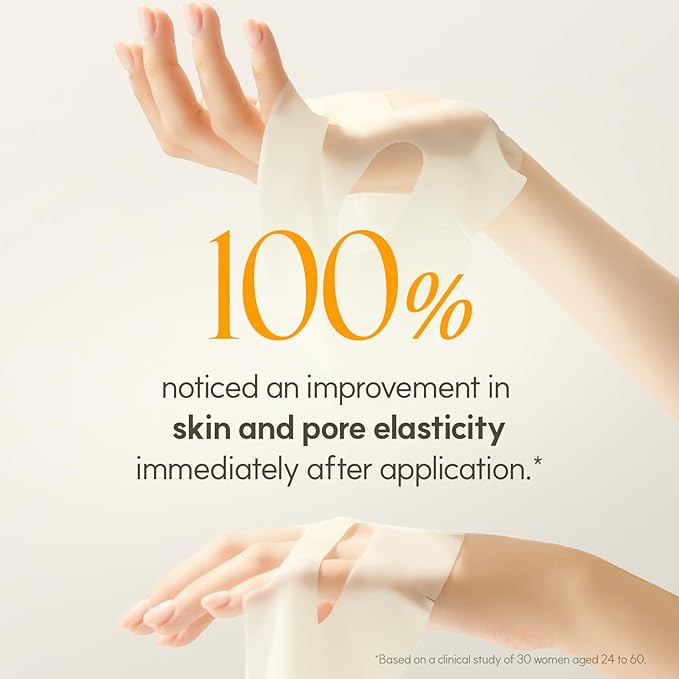 THE FACE SHOP Vita-Toning Vegan Collagen Face Mask, Korean Glass Skin Essential, Hydrogel Mask for Moisturizing & Skin Elasticity, Improves Uneven Tone, 4EA - Bloomnest