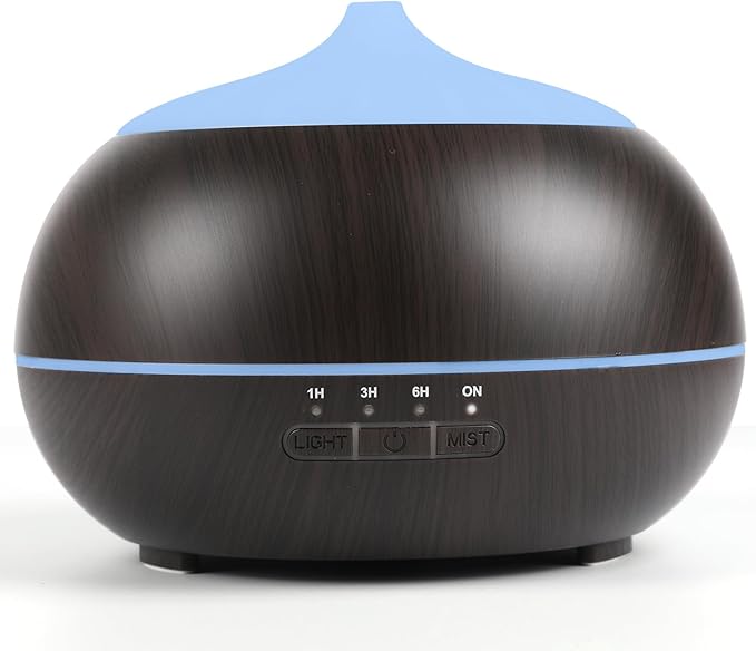HAPPTWS 500ML Essential Oil Diffuser - BPA Free Ultrasonic Aromatherapy Diffuser, with 7-Color Lights Waterless Auto Shut Off for Home、Room、pet Room - Black HAPPTWS