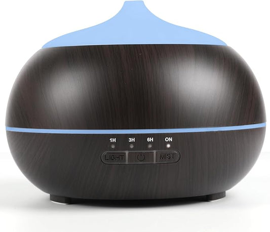HAPPTWS 500ML Essential Oil Diffuser - BPA Free Ultrasonic Aromatherapy Diffuser, with 7-Color Lights Waterless Auto Shut Off for Home、Room、pet Room - Black HAPPTWS