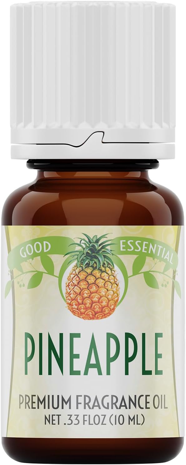 Good Essential – Professional Pineapple Fragrance Oil 10ml for Diffuser, Candles, Soaps, Lotions, Perfume 0.33 fl oz GoodEssential