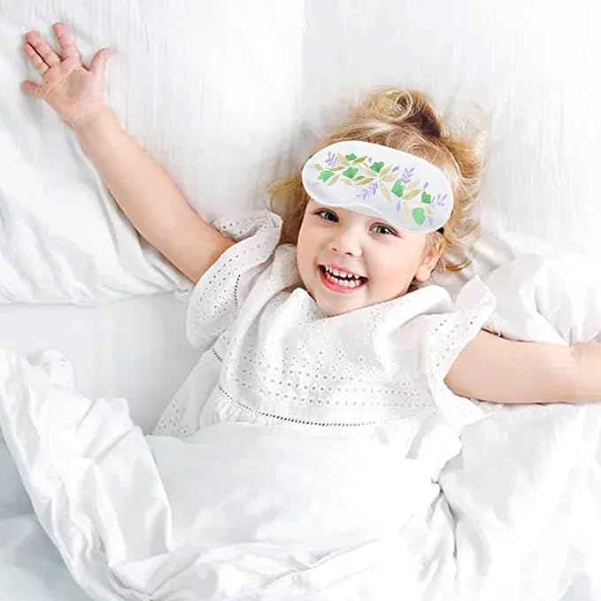 12 PCS Eye Mask Sleepover Party Supplies Sleep White Soft Shade Blindfold Eye Covering, Color the Bulk Game Stuff with 8 PCS Fabric Marker Pens - Bloomnest