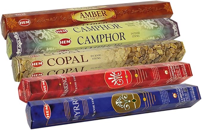 Hem Incense Sticks Variety Pack #4 and Incense Stick Holder Bundle with 5 Unique Based Fragrances - Bloomnest
