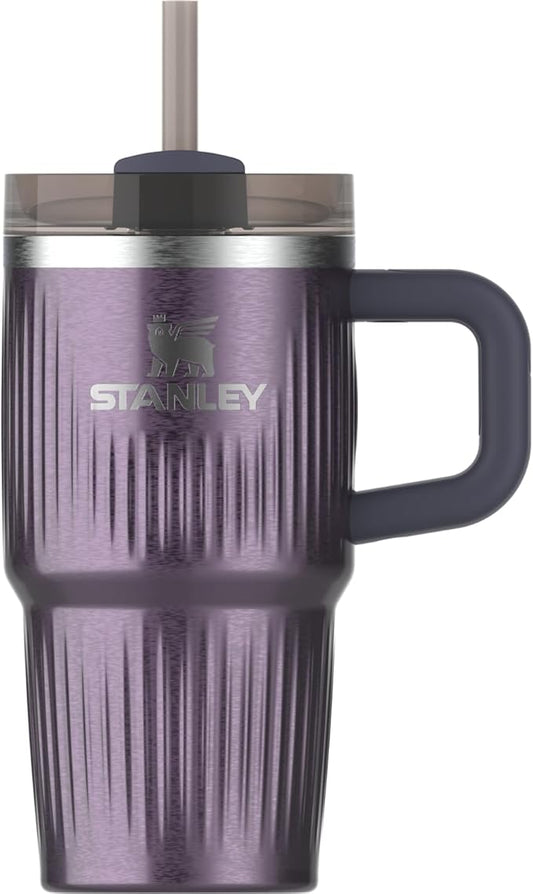 STANLEY Quencher H2.0 Tumbler with Handle and Straw 20 oz | Flowstate 3-Position Lid | Cup Holder Compatible for Travel | Insulated Stainless Steel Cup | BPA-Free | Fluted Wisteria Shine Stanley