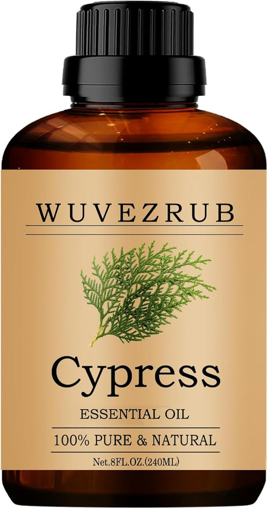 Cypress Essential Oils, 240ML Pure and Natural Essential Oil for Aromatherapy Diffuser - Cypress /8 Fl Oz - Bloomnest
