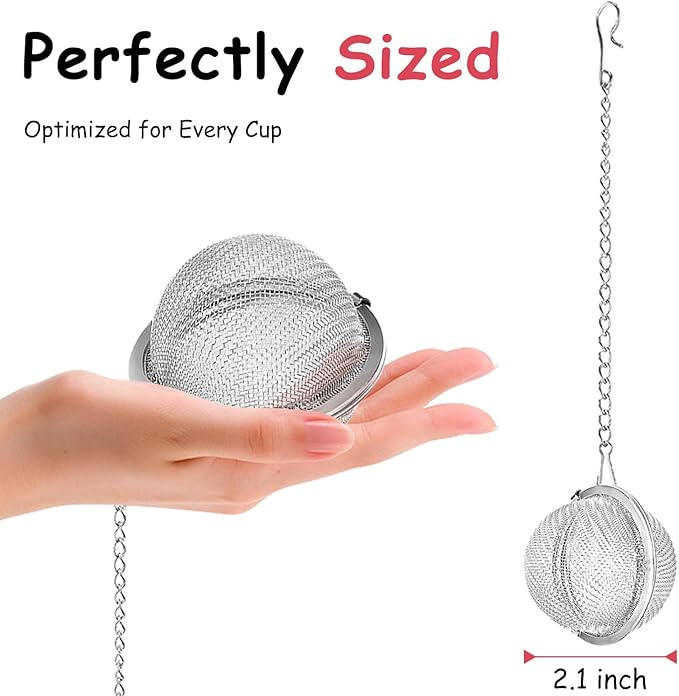 Calico Cat Tea Infuser Set - Adorable Tricolor Kitty Hook, Fine Mesh Loose Leaf Tea Steeper, Stainless Steel, No Mess, 1 Pack (Panda Climbing the Cup Edge)