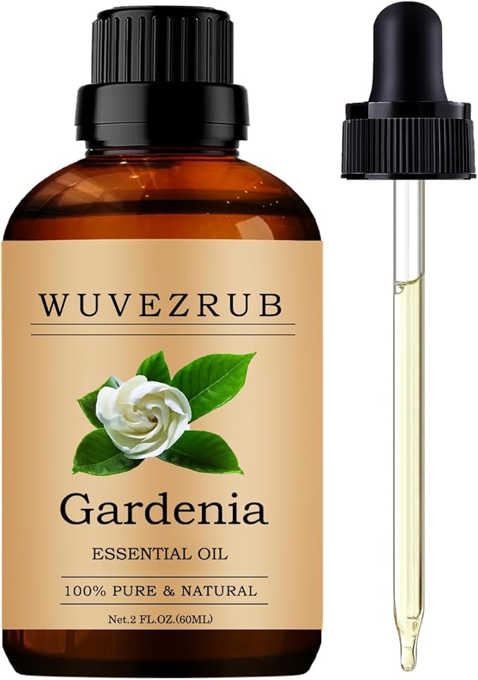 Gardenia Essential Oils 60ML, 100% Pure and Natural Essential Oil for Aromatherapy Diffuser - 2 Fl Oz/Gardenia WUVEZRUB