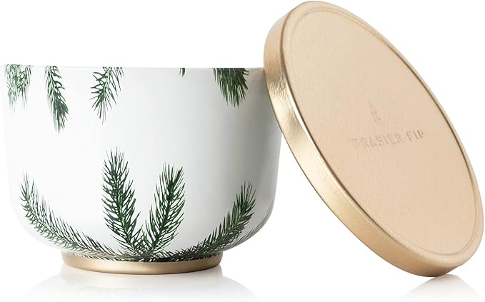 Thymes Scented Candles for Women & Men – Tin with Lid – Luxury Home Decor – Holiday Candles with Notes of Crisp Siberian Fir Needles, Cedarwood, & Sandalwood (Frasier Fir, 6.5 oz) - Bloomnest