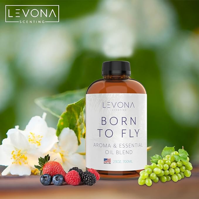 Levona Scent Essential Oil for Diffuser: Home Luxury Fragrance Scent - Aroma Diffuser Oil Refill - Hotel Diffuser Essential Oils for Humidifiers - 700 Ml/ 23oz Essential Oils - Born to Fly - Bloomnest