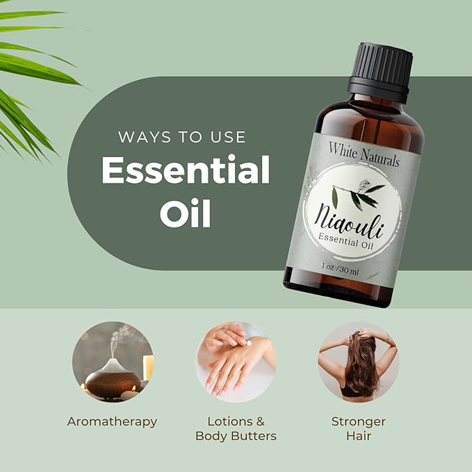 Organic Niaouli Essential Oil - 100% Pure & Natural -Premium Therapeutic Grade with Premium Glass Dropper - Undiluted Natural/Homeopathic Aromatherapy Scented, Great for DIY Candle Making, Massage - Bloomnest