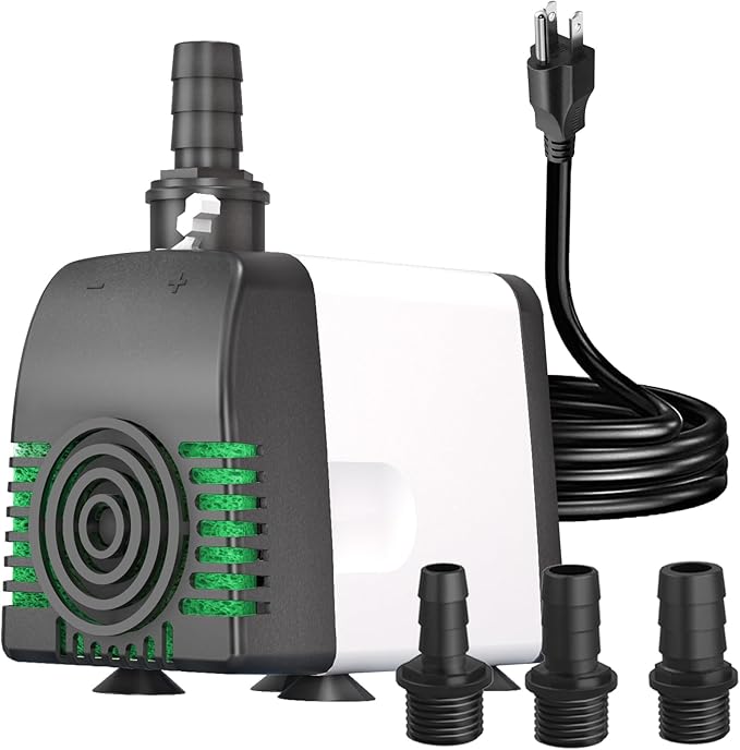 800GPH Submersible Water Pump - Fountain pumps with Auto Shut Off, Adjustable Flow & Ultra-Quiet for Fountains, Ponds, Aquariums, Fish Tank, and More - Bloomnest