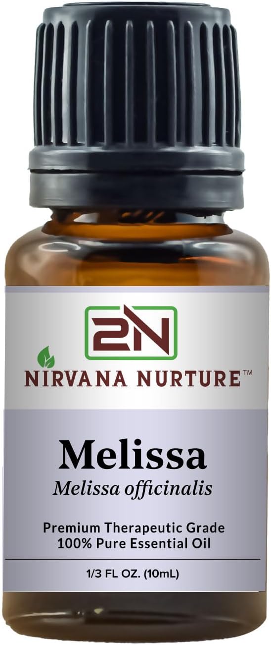 Melissa Essential Oil, 100% Pure Undiluted, Aromatherapy Oil for Diffuser, Hair & Skin Care NirvanaNurture