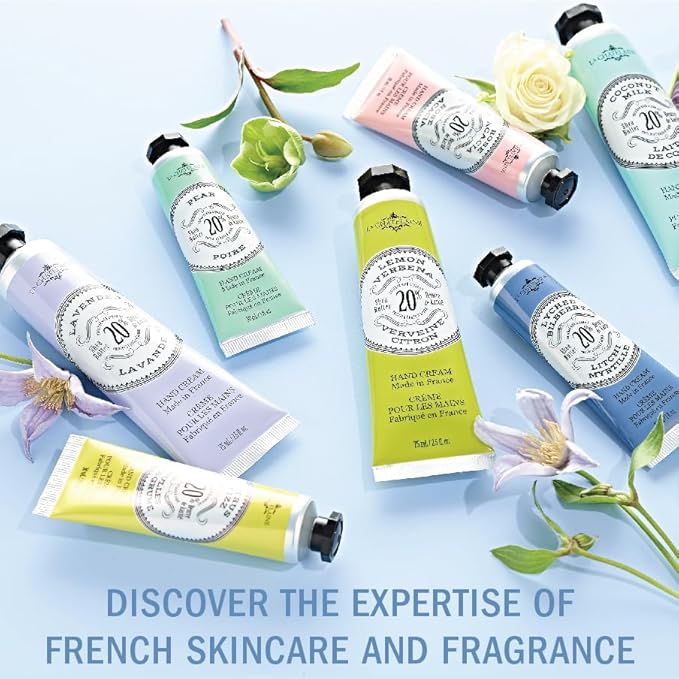 La Chatelaine Hand Cream Trio Tin Gift Set, Natural Hand Lotion, Made in France with 20% Organic Shea Butter, Moisturizing (Gardenia, White Grapefruit, Citrus Fizz) 3 x 1 fl. - Bloomnest