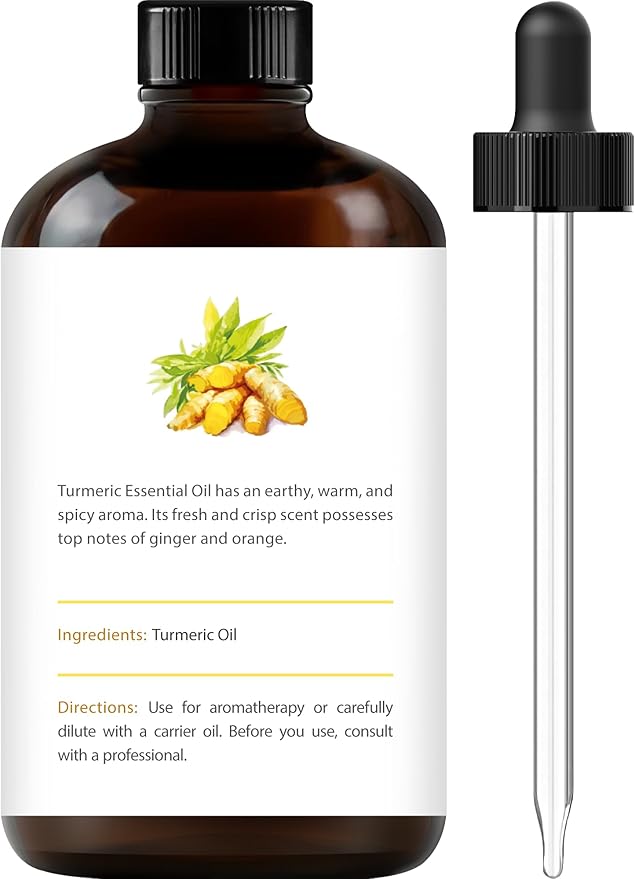 Handcraft Blends Turmeric Essential Oil – Huge 4 Fl Oz – 100% Pure and Natural – Premium Grade Essential Oil for Diffuser and Aromatherapy, Skin, Massage, Candle and Soap Making Fragrance - Bloomnest
