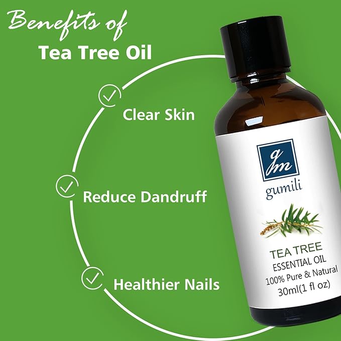 Tea Tree Oil for Skin, Hair, Nail Fungus, Face Body Wash, Foot Soak, Spray, 100% Pure Tea Tree Essential Oil - 30ml - Bloomnest