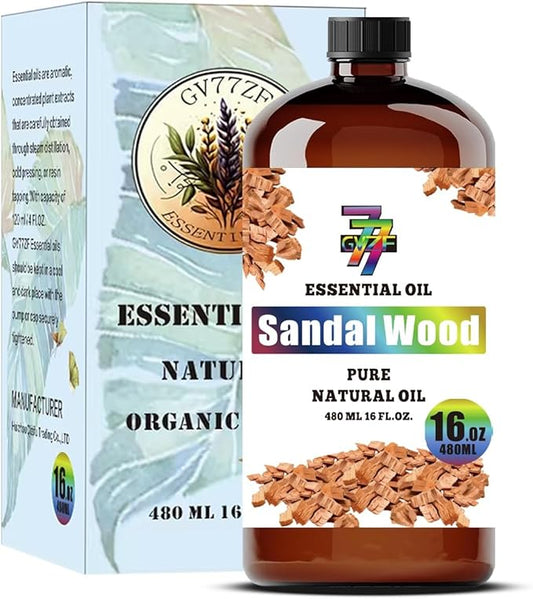 Sandalwood Essential Oil (16 oz/480 ml) — Sandalwood Oils for Aromatherapy, diffusers, humidifiers, Home fragrances, DIY Skin Care, Soap Making, DIY Candle, Yoga, and Meditation - Bloomnest