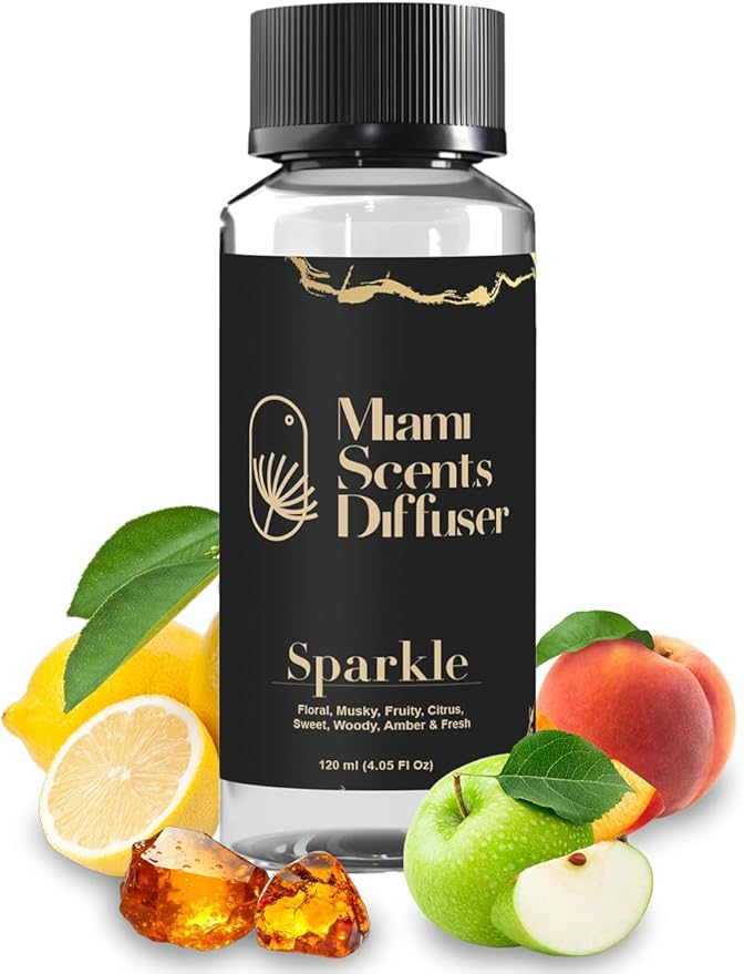 Sparkle Scent Inspired by The Ritz- Carlton Maui Hawaii Hotel 4 FlOz - 120 ml Essential Oils Aroma for Home Diffuser Luxury Fragance Refill Aromatherapy Fresh Blend of Floral, Citrus, Woody & Amber. MiamiScentsDiffuser
