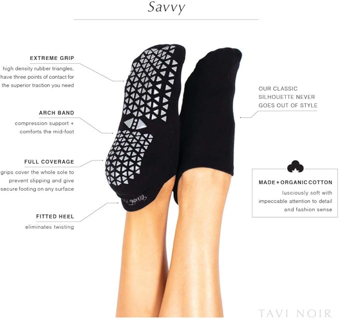 TAVI Women’s Savvy Grip Socks - Pilates for Women, Slipper, Yoga, and Ballet, Barre - Bloomnest